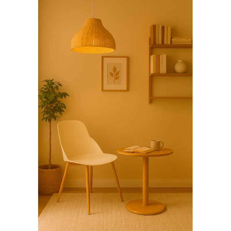 Silla de Comedor Moderna en Madera y Polipropileno - Modelo Berlín