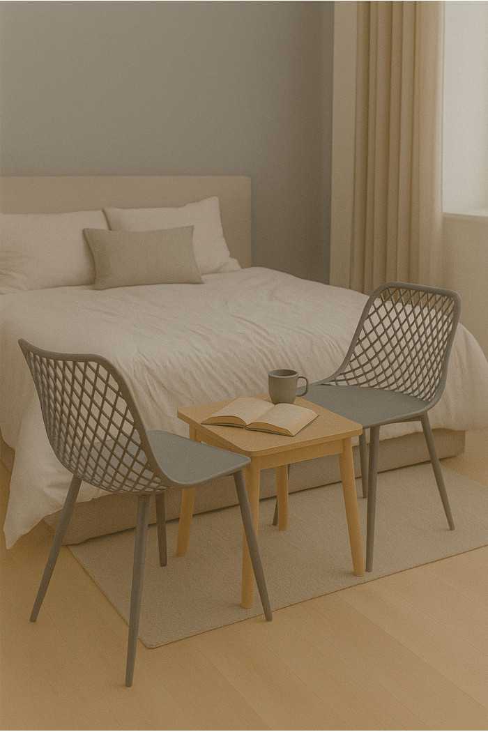 Silla de Comedor Moderna Con Respaldo Entramado - Bagdad