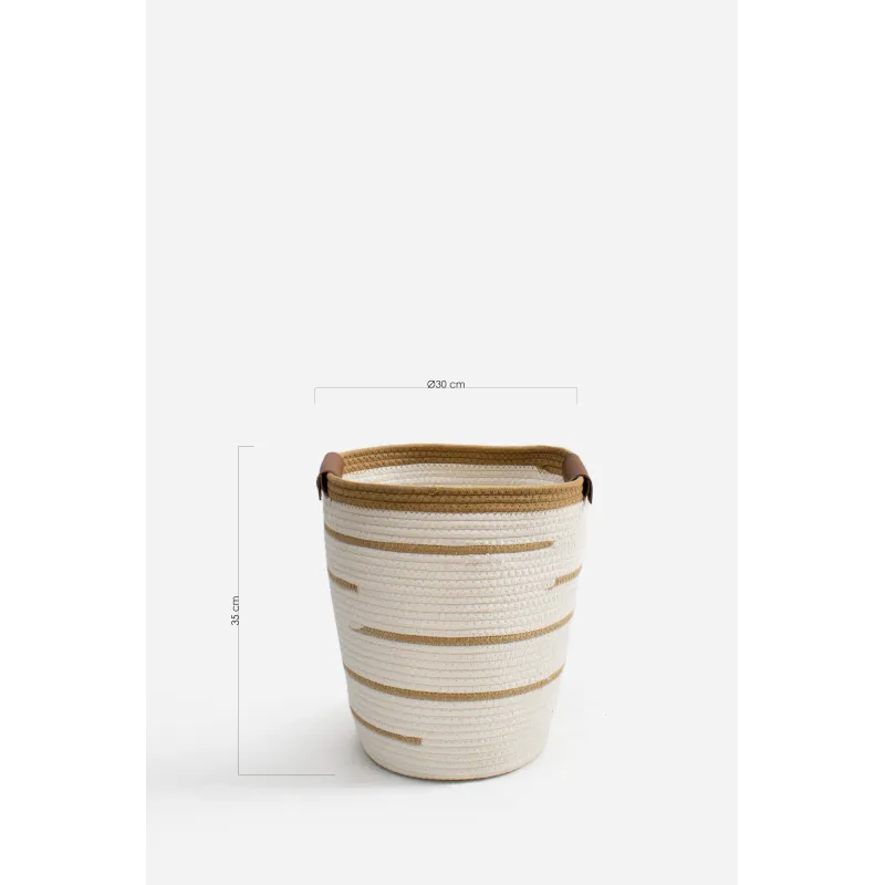 Set de 3 Cestos de Cuerda de Algodón