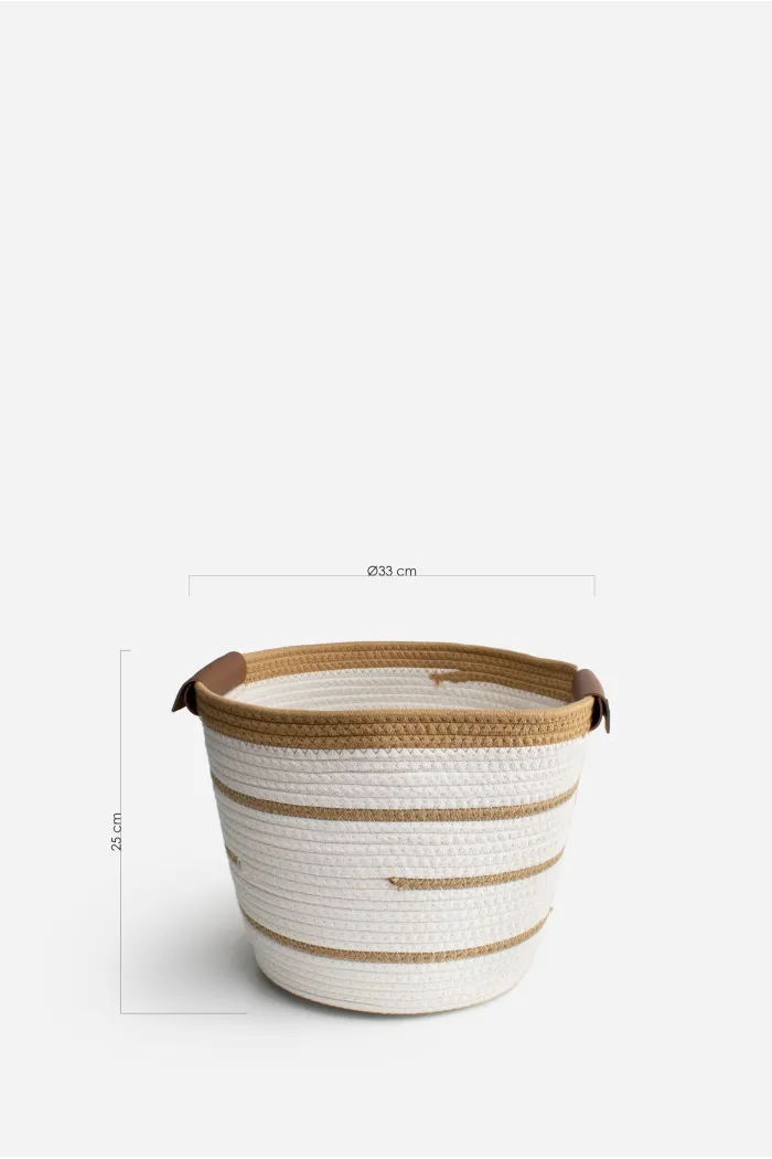 Set de 3 Cestos de Cuerda de Algodón