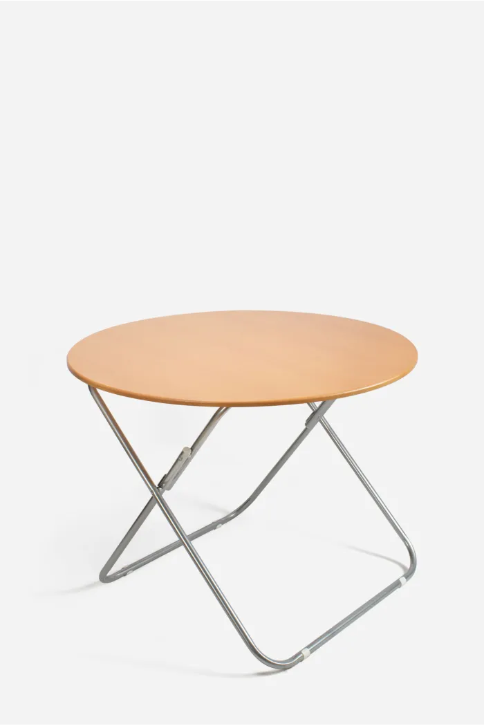 MESA PLEGABLE REDONDA MADERA