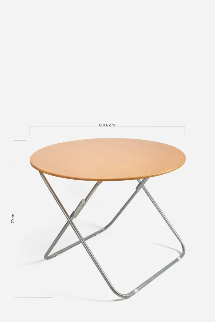 MESA PLEGABLE REDONDA MADERA