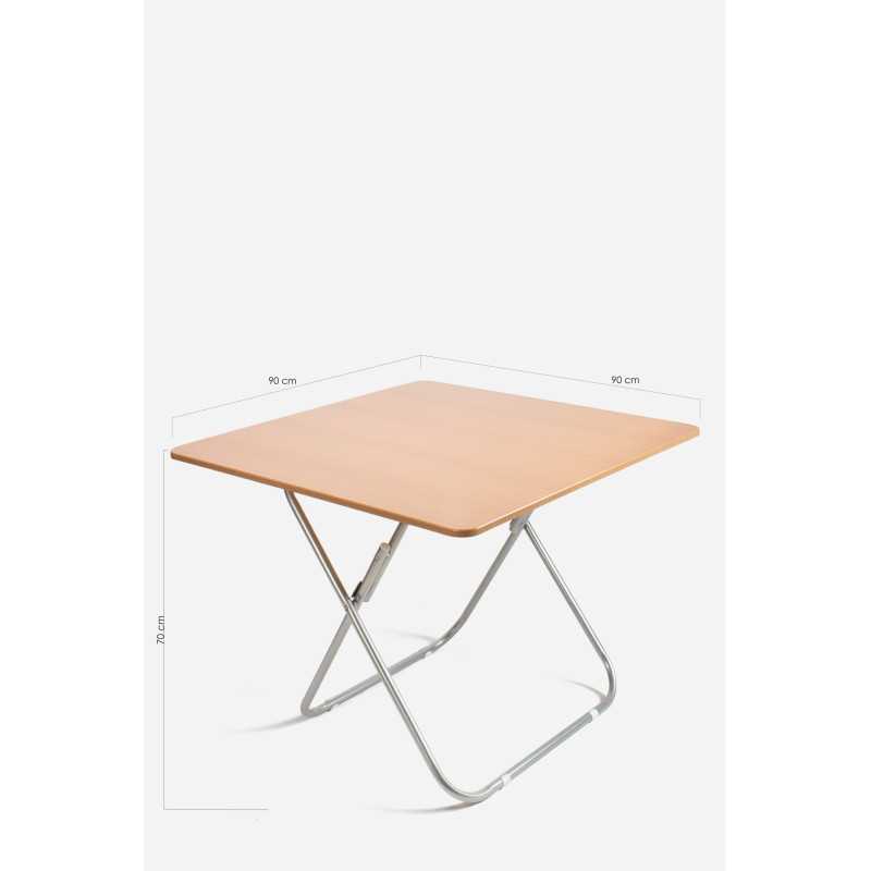 MESA PLEGABLE CUADRADA MADERA