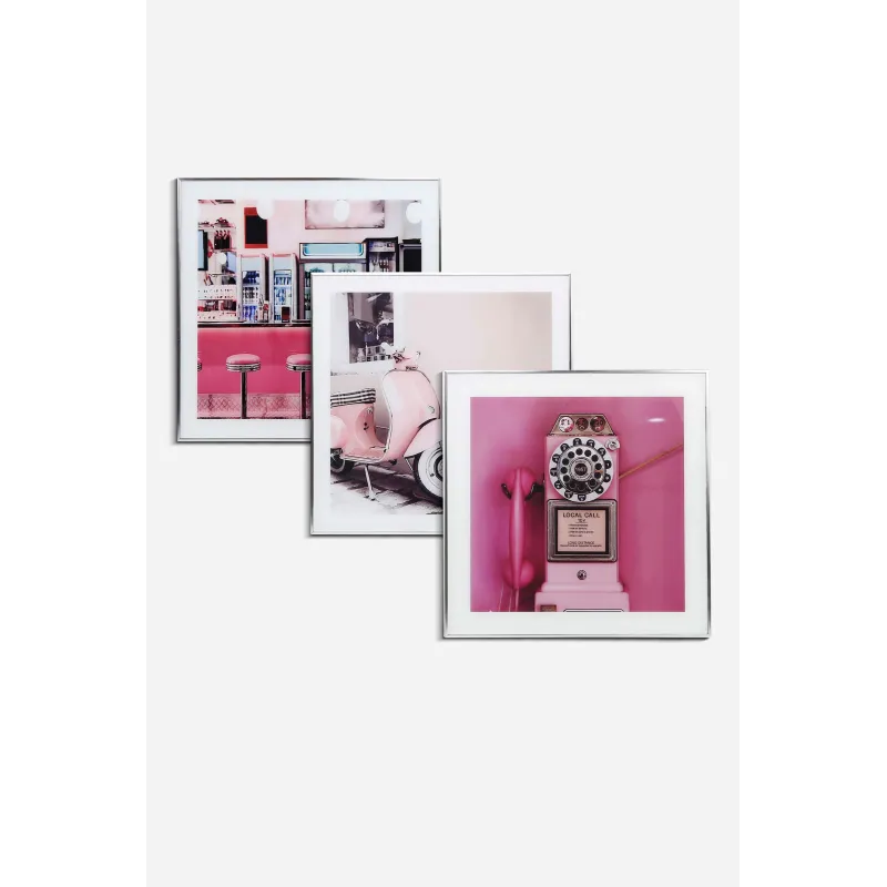 Set de 3 Cuadros de Cristal─ 50x50 cm