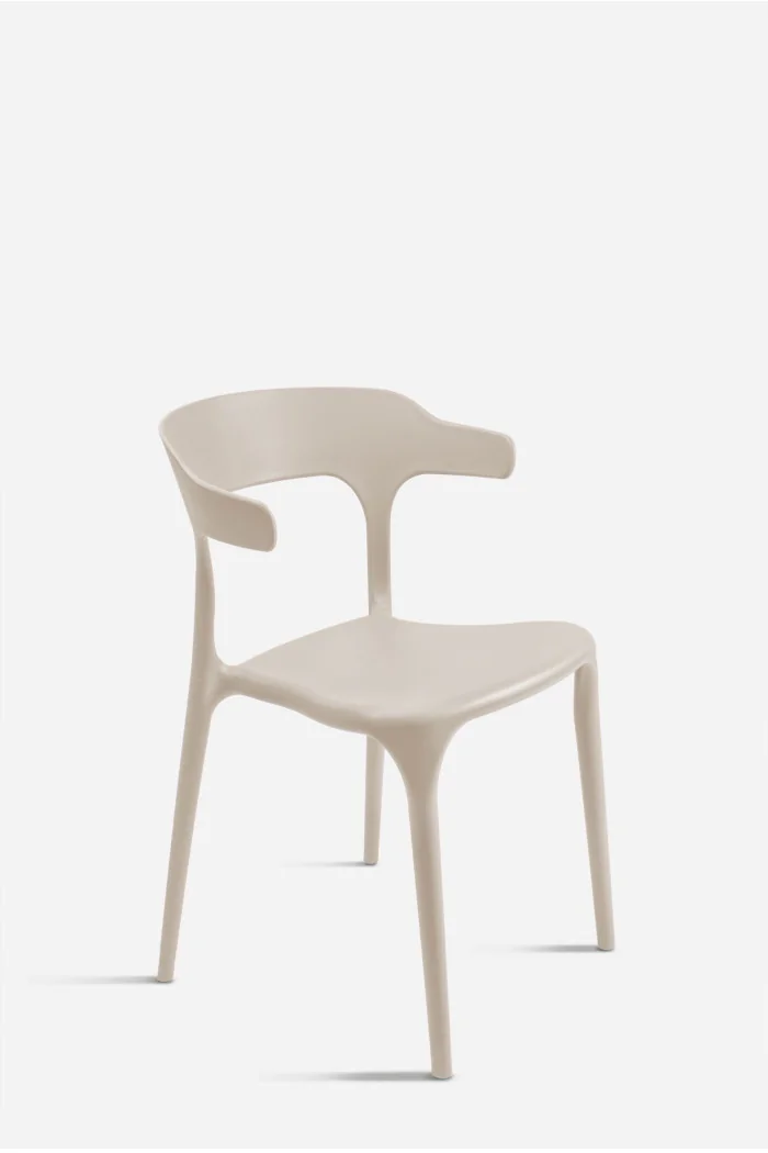 SILLA DUBAI PP-METAL CREMA 52X51X76