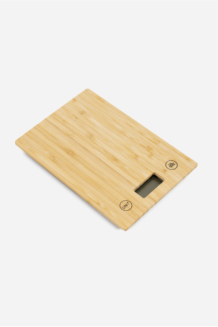 Báscula de cocina digital rectangular - Bambú