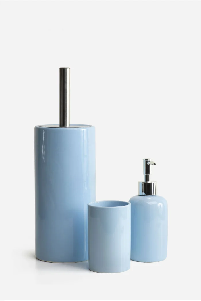 JUEGO DE BAÑO CERAMICA S/3 18,5X021,5X7 - AZUL