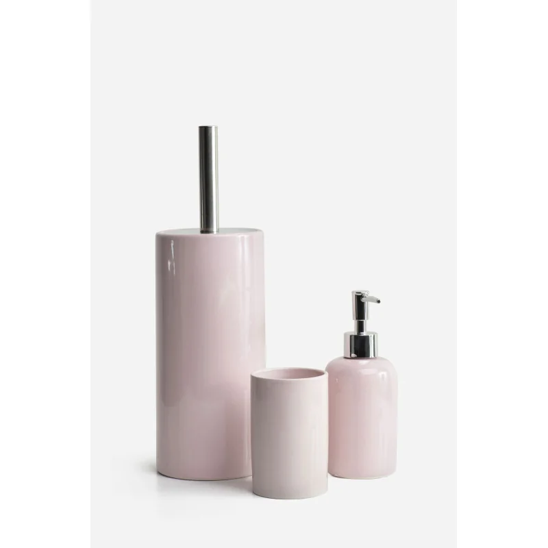 JUEGO DE BAÑO CERAMICA S/3 18,5X021,5X7 - ROSA