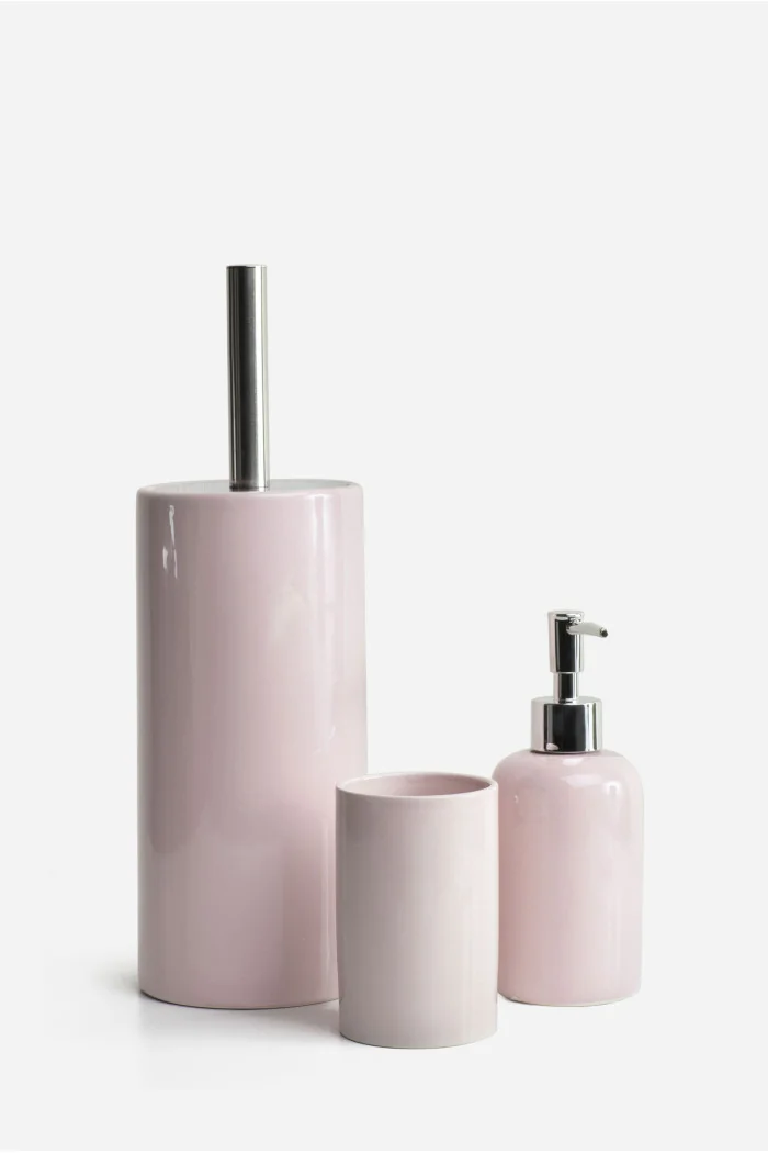 JUEGO DE BAÑO CERAMICA S/3 18,5X021,5X7 - ROSA