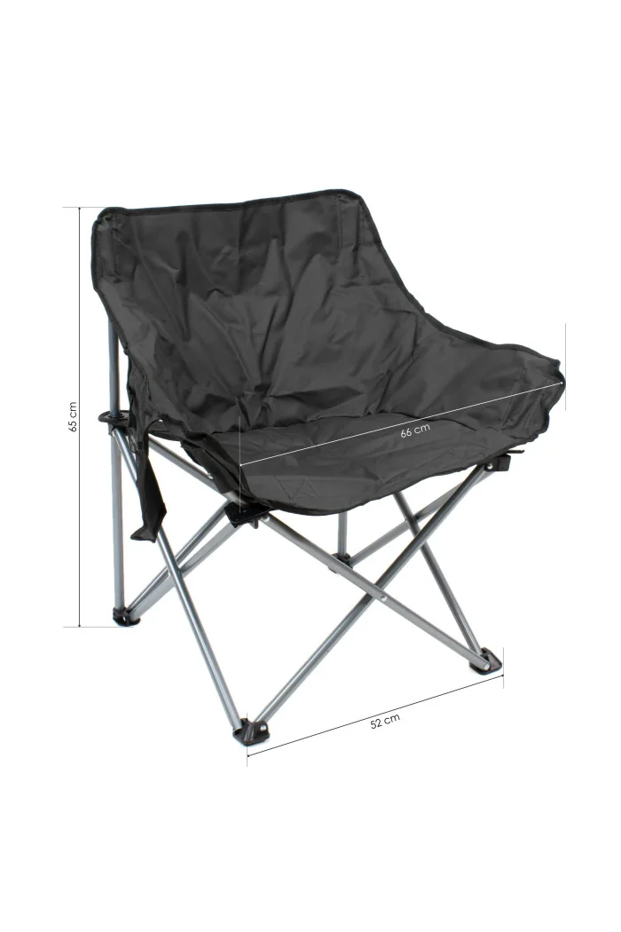 Silla plegable de camping - Negro