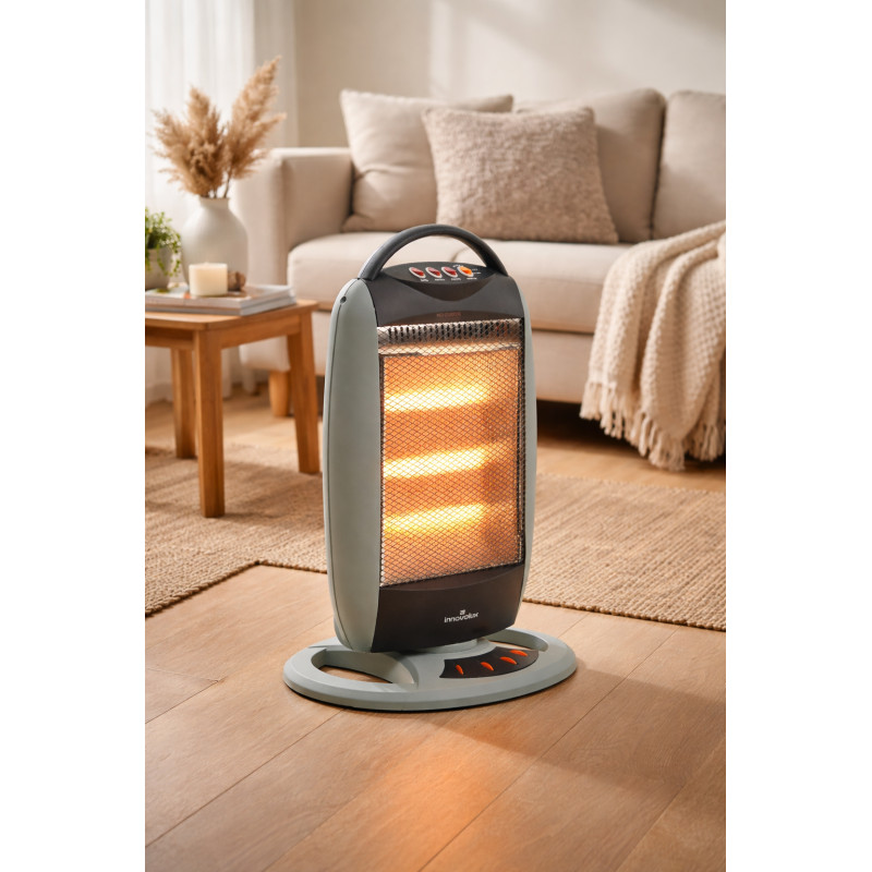 Estufa Halógena de 4 Potencias (400/800/1200W) - 38x28x57 cm