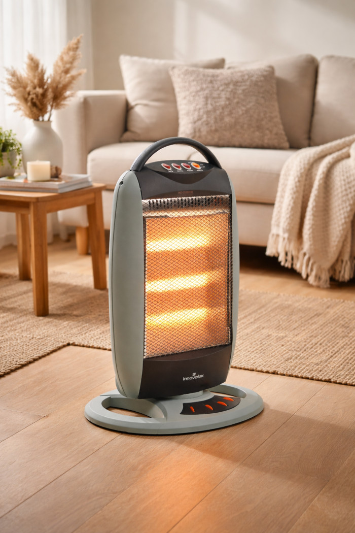 Estufa Halógena de 4 Potencias (400/800/1200W) - 38x28x57 cm