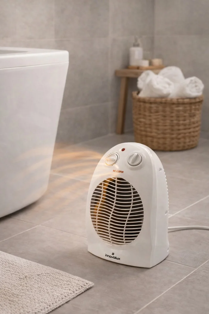 CALEFACTOR TERMOSTATO REGULABLE 2 POTENCIAS 1000/2000W 22,5X20,5X28 cm