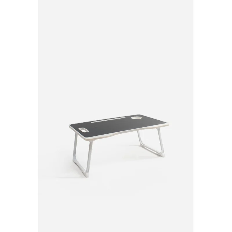 Bandeja de Cama Plegable con Posavasos y Asa - 60x40x27 cm - Varios Tonos