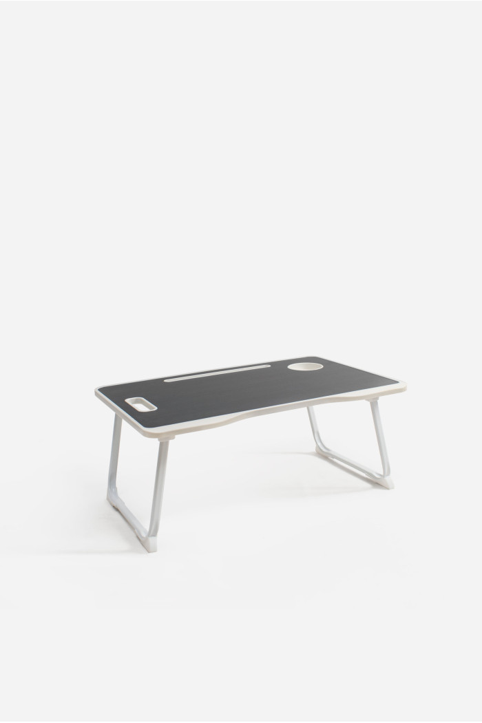 Bandeja de Cama Plegable con Posavasos y Asa - 60x40x27 cm - Varios Tonos