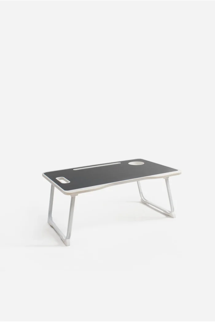 Bandeja de Cama Plegable con Posavasos y Asa - 60x40x27 cm - Varios Tonos