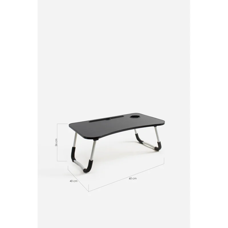 Bandeja de Cama Plegable con Posavasos (60x40x26 cm) - Varios Tonos