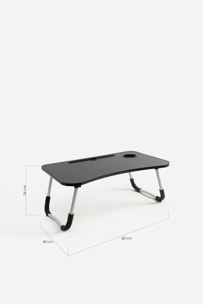 Bandeja de Cama Plegable con Posavasos (60x40x26 cm) - Varios Tonos