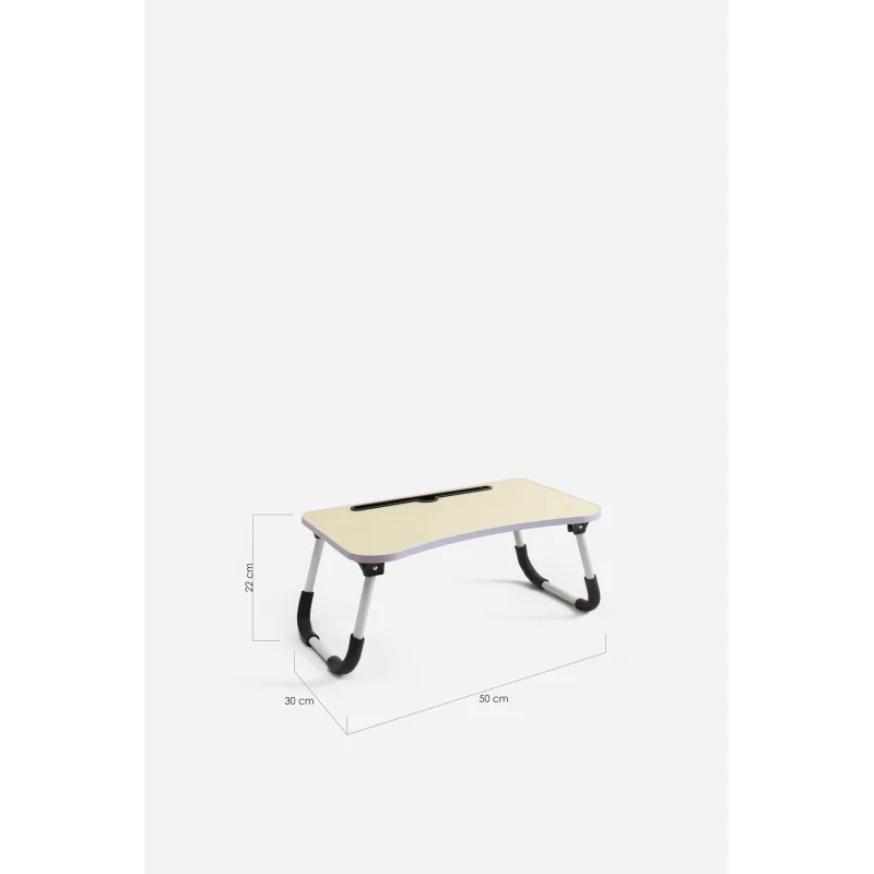 Bandeja de Cama Plegable con Soporte para Tablet (50x30x22 cm) - Varios Tonos
