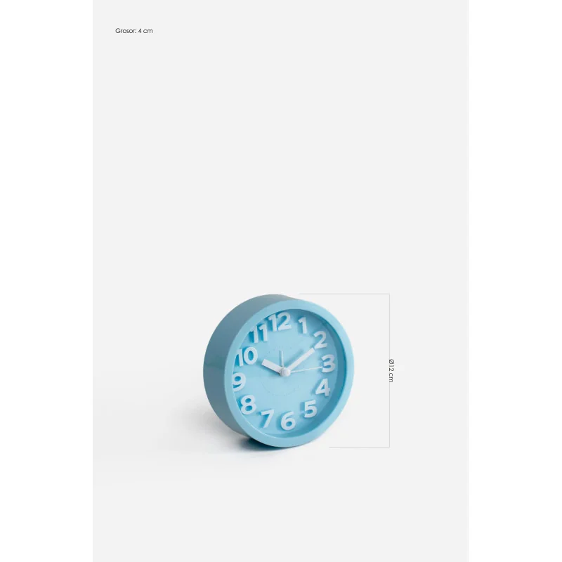 Reloj Despertador PP Ø12x4 cm – 2 Colores