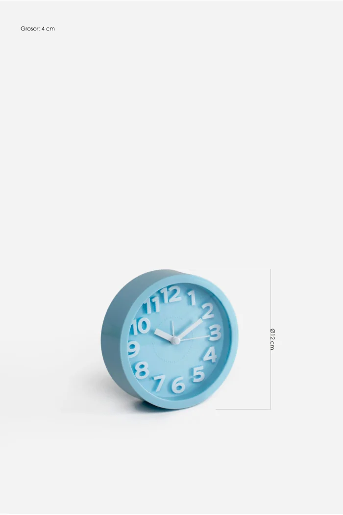Reloj Despertador PP Ø12x4 cm – 2 Colores