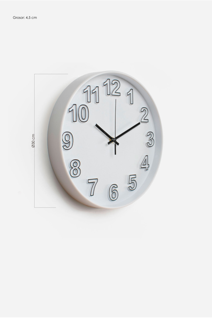 Reloj de Pared Ø30x4,5cm─ 2 Colores