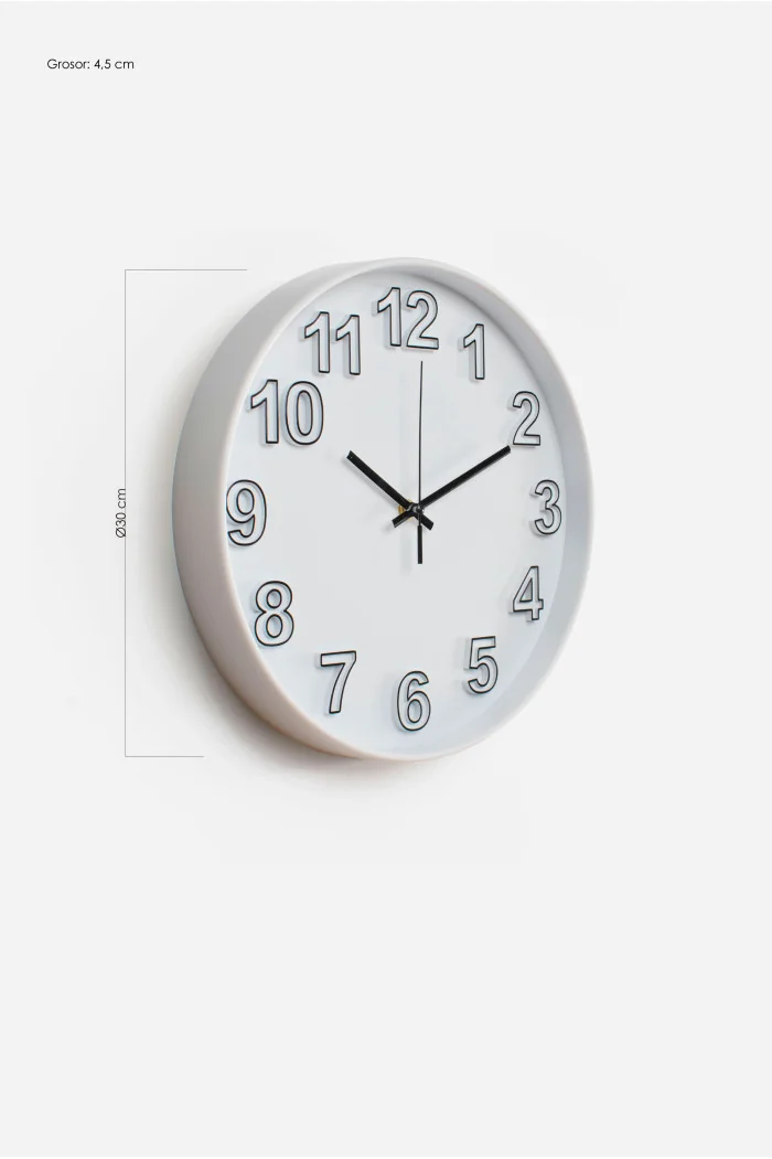 Reloj de Pared Ø30x4,5cm─ 2 Colores