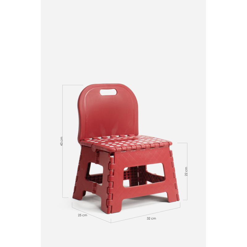 TABURETE PVC PLEGABLE CON RESPALDO