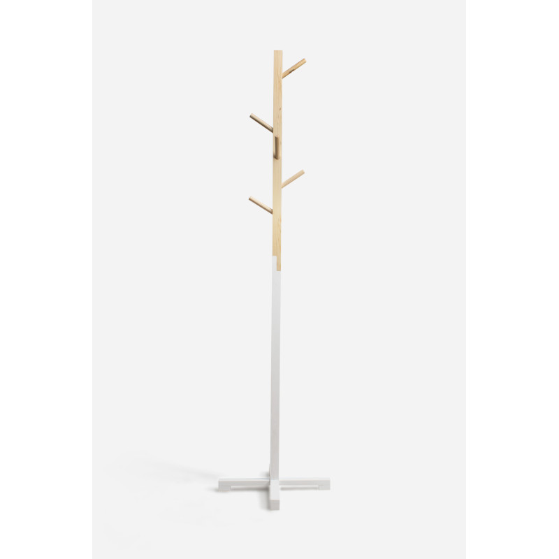 Perchero de Pie de Madera en 2 Tonos - 176 cm