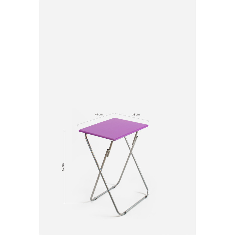 MESA DE MADERA PLEGABLE RECTANGULAR - 48X38X66 cm