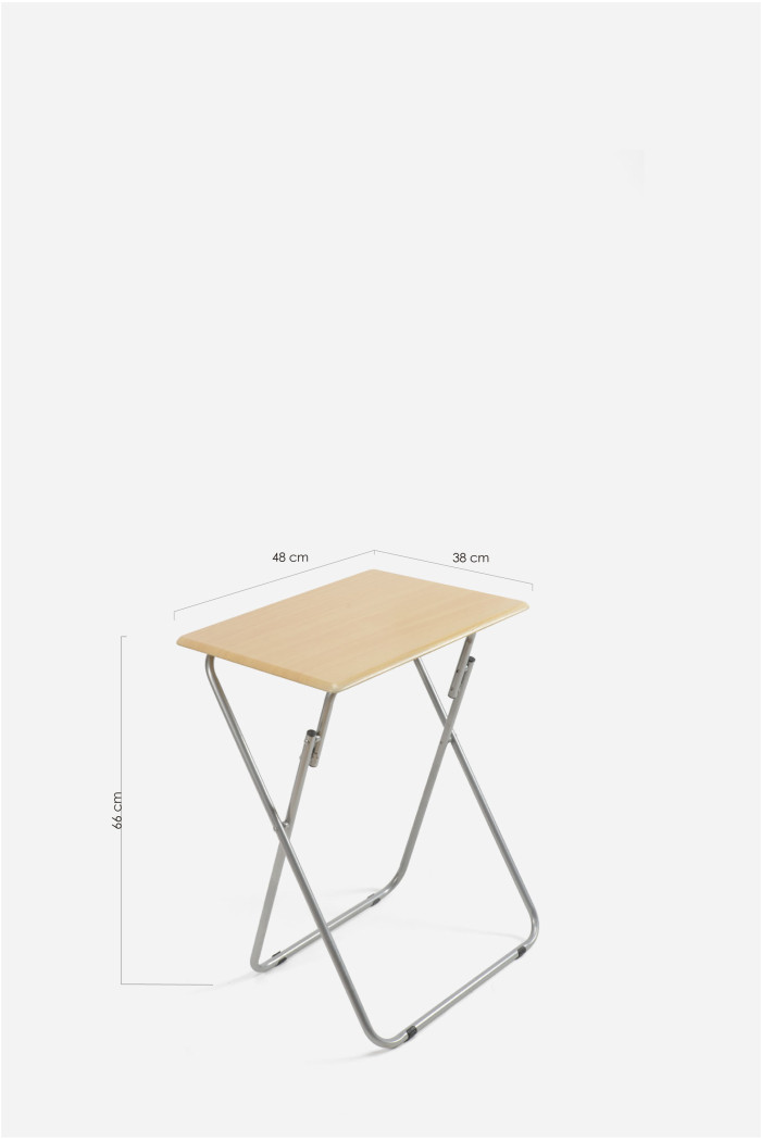 MESA DE MADERA PLEGABLE RECTANGULAR - 48X38X66 cm