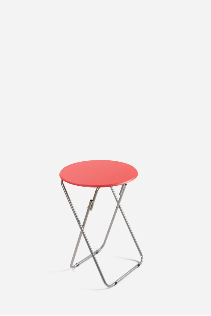 MESA DE MADERA PLEGABLE  REDONDA - D.48X66 cm