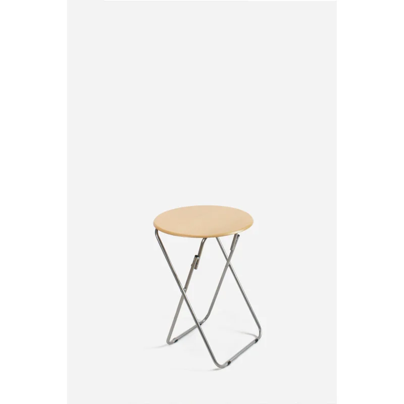 MESA DE MADERA PLEGABLE REDONDA - D.48X66 cm