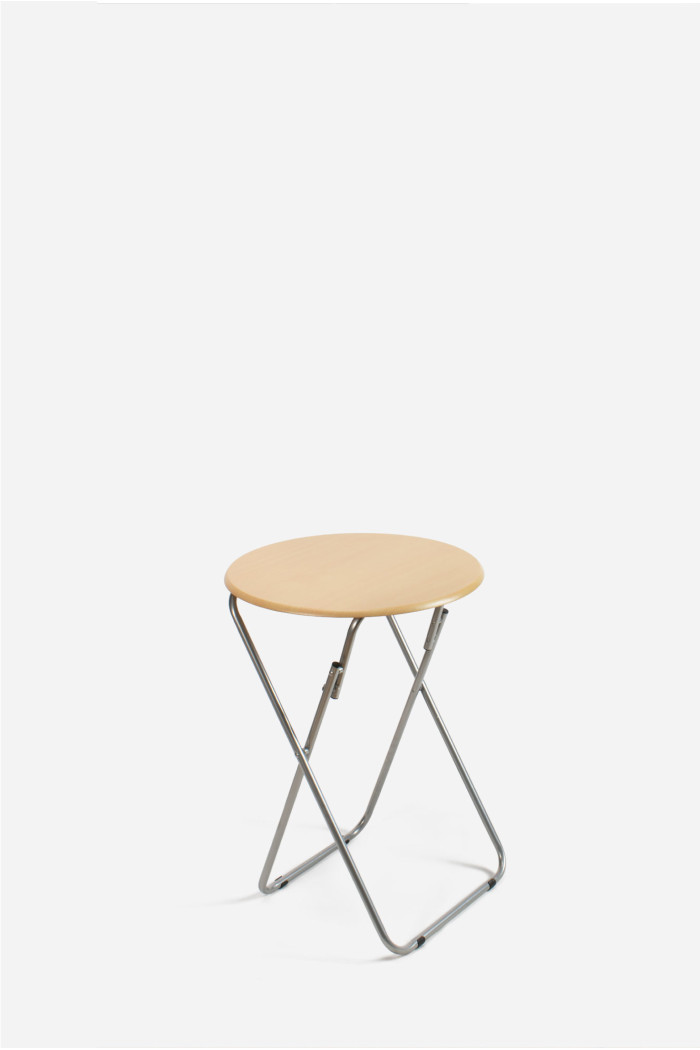MESA DE MADERA PLEGABLE  REDONDA - D.48X66 cm