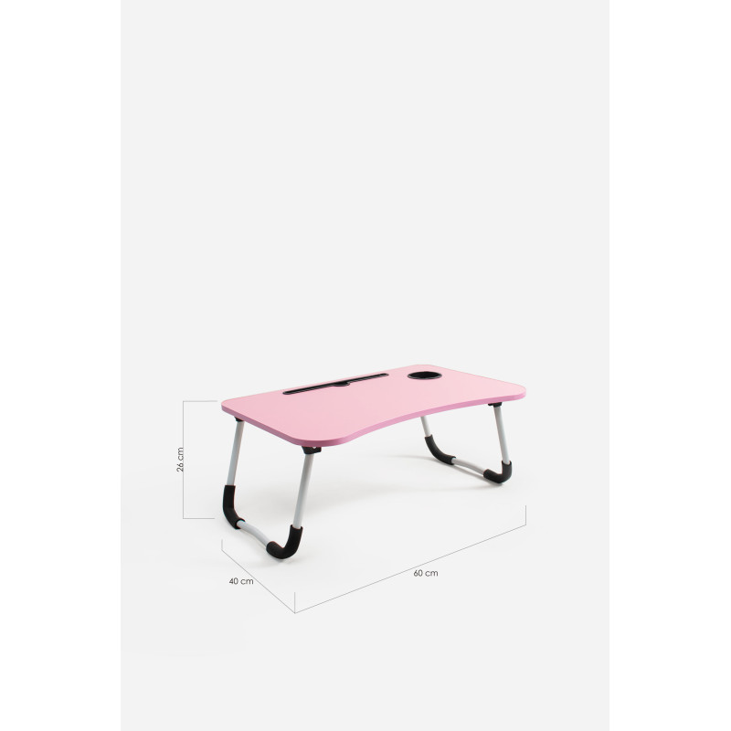 Bandeja de Cama Plegable con Posavasos (60x40x26 cm) - Varios Tonos