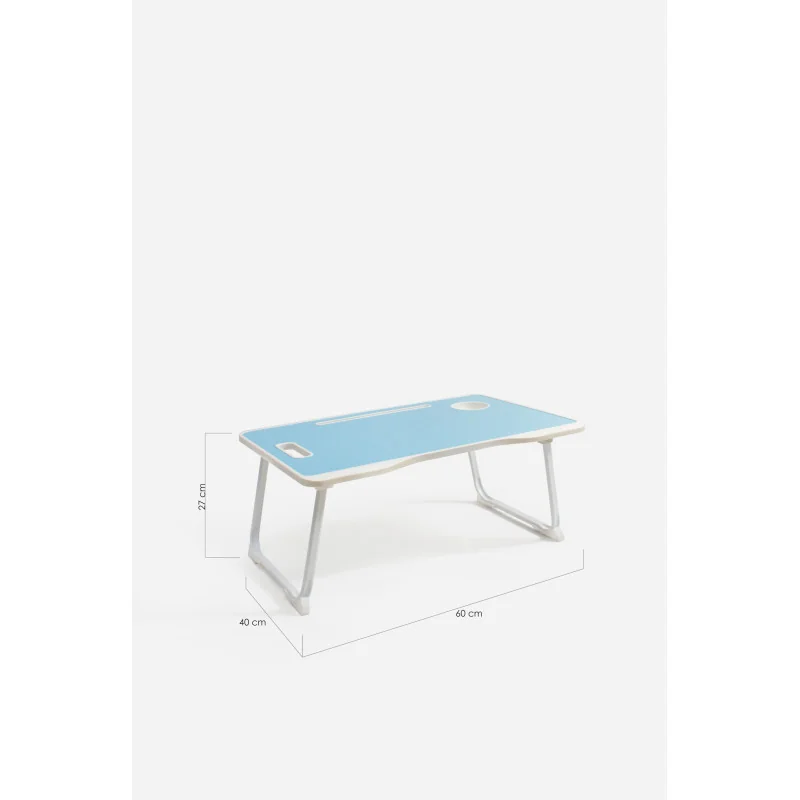 Bandeja de Cama Plegable con Posavasos y Asa - 60x40x27 cm - Varios Tonos