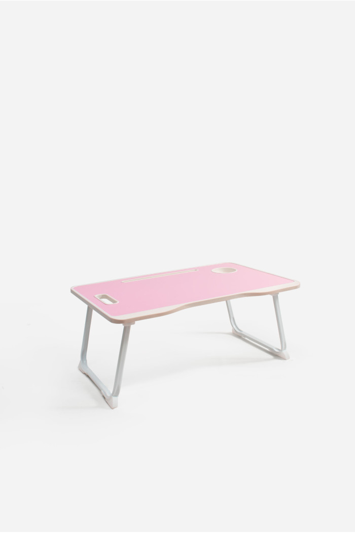 Bandeja de Cama Plegable con Posavasos y Asa - 60x40x27 cm - Varios Tonos