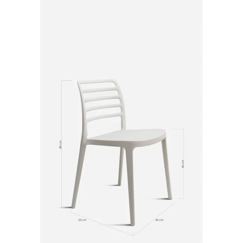 Silla de Comedor de 42x53x80 cm Nour blanca - dimensiones