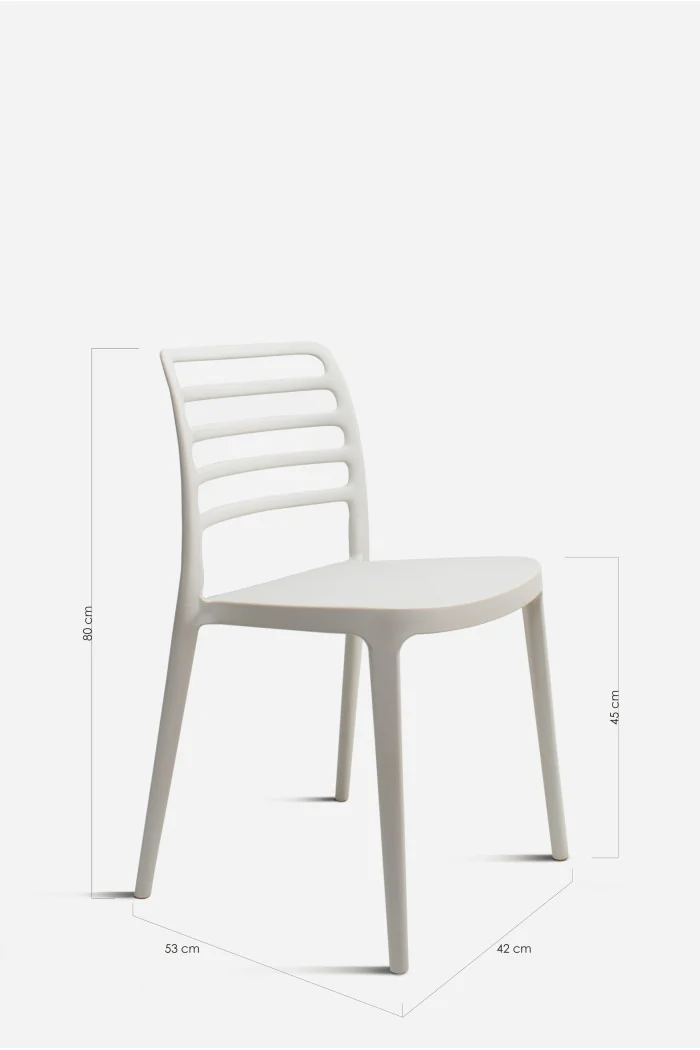 Silla de Comedor de 42x53x80 cm Nour blanca - dimensiones