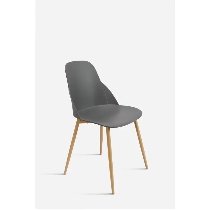 Silla de Comedor Moderna en Madera y Polipropileno - Modelo Berlín