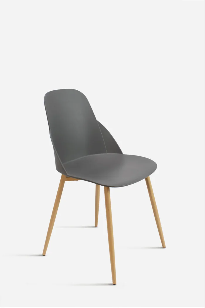 Silla de Comedor Moderna en Madera y Polipropileno - Modelo Berlín