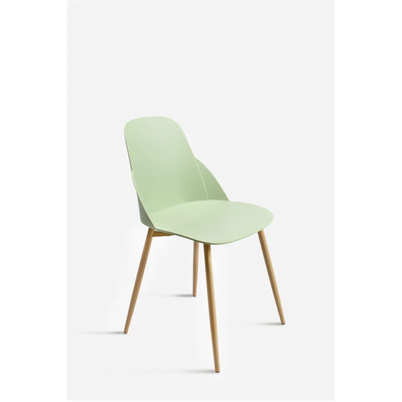 Silla de Comedor Moderna en Madera y Polipropileno - Modelo Berlín