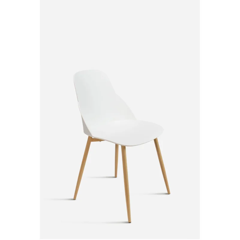Silla de Comedor Moderna en Madera y Polipropileno - Modelo Berlín