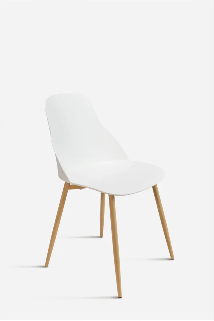 Silla de Comedor Moderna en Madera y Polipropileno - Modelo Berlín