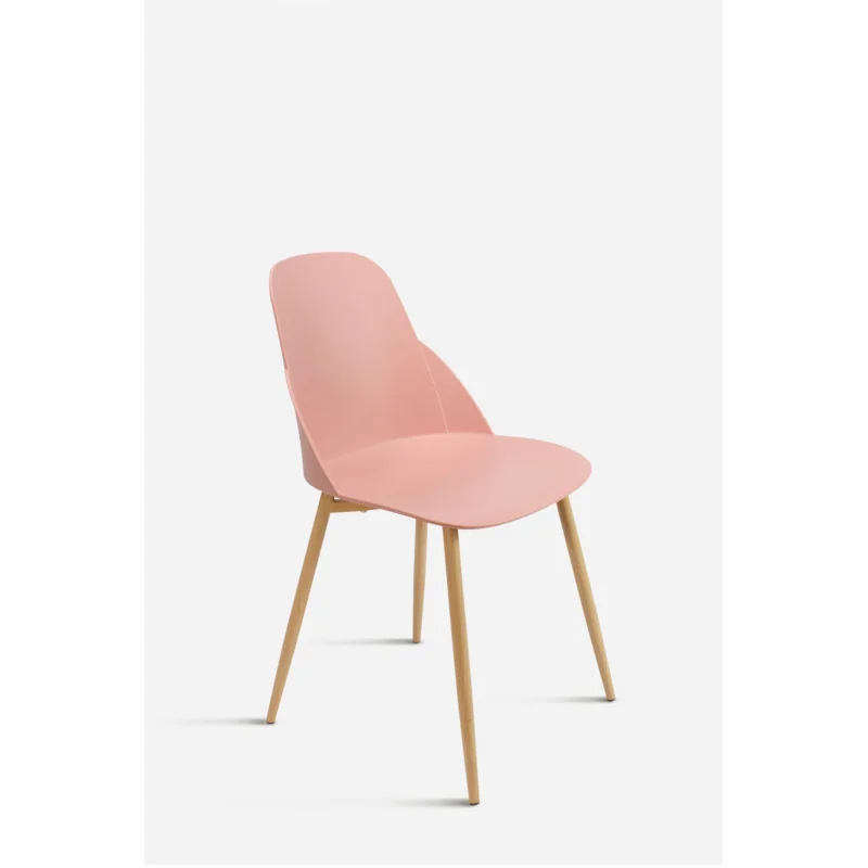Silla de Comedor Moderna en Madera y Polipropileno - Modelo Berlín