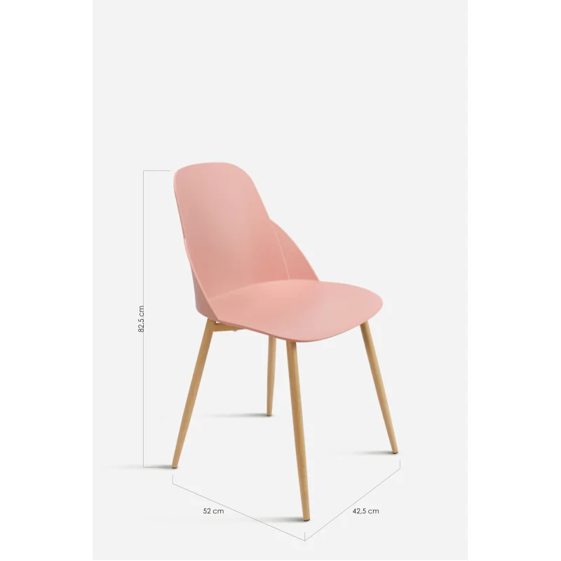Silla de Comedor Moderna en Madera y Polipropileno - Modelo Berlín