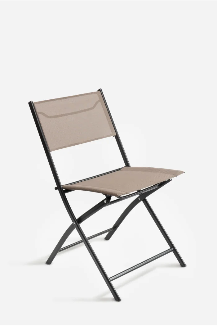 Silla plegable de lona y metal