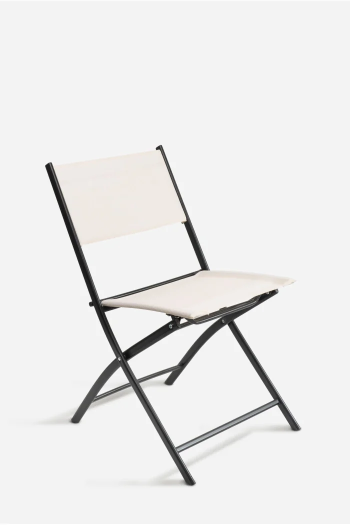 Silla plegable de lona y metal
