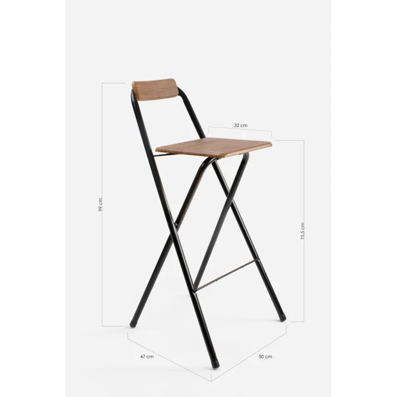 Taburete Alto Plegable Cuadrado - Lur