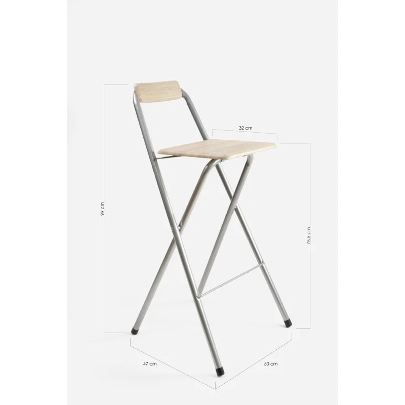 Taburete Alto Plegable Cuadrado - Lur